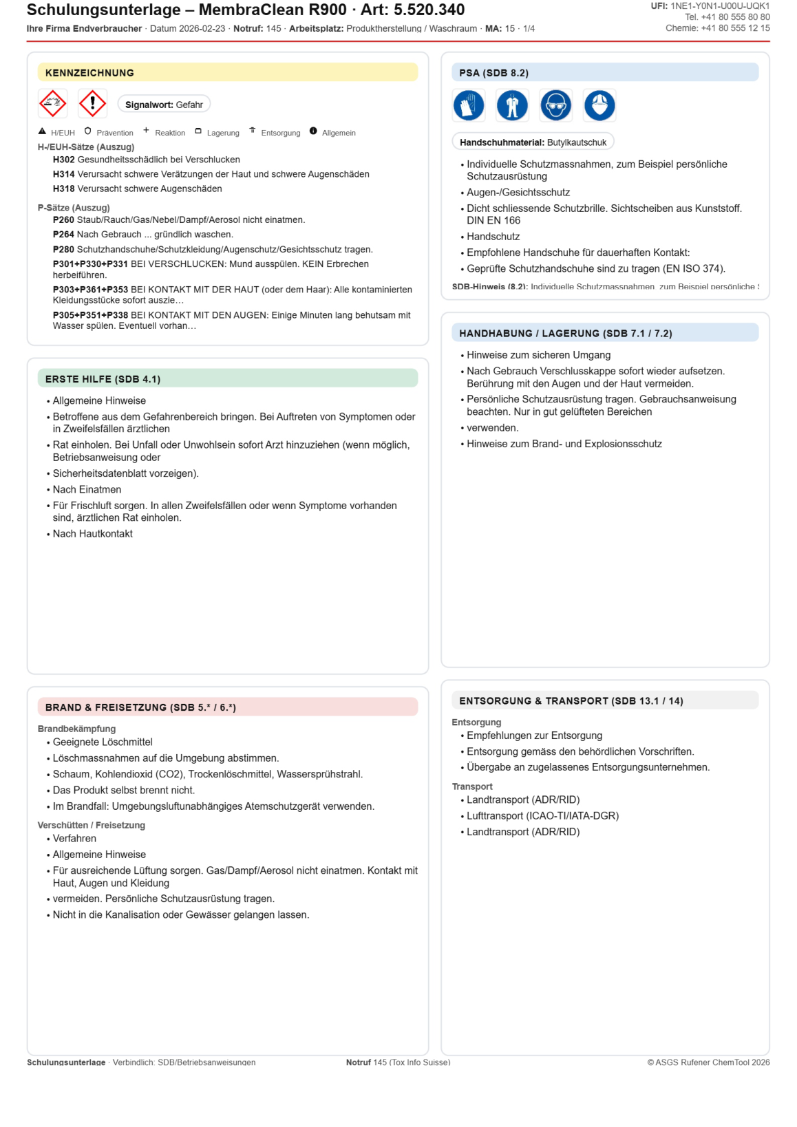 Beispiel Schulungsunterlage (PDF) – Vorschau der ersten Seite
